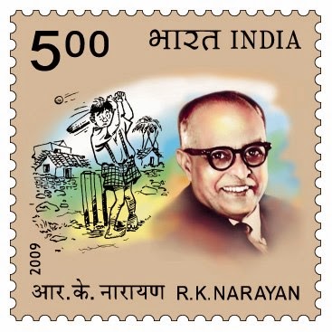 Stamp commemorating author RK Narayan