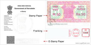 E-Stamp paper in Karnataka