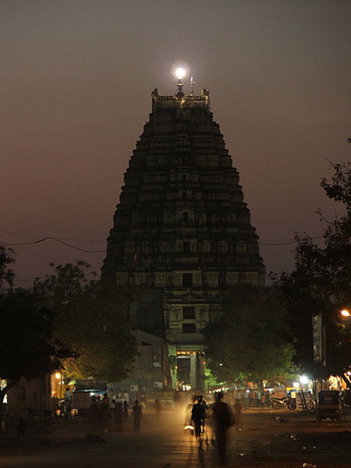 Hampi by night, Virupaksha Temple, Hampi