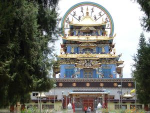 Namdroling Monastery, Bylakuppe. Source Dineshkannambadi, Wikicommons