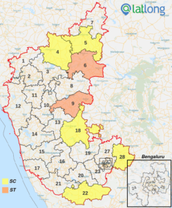Karnataka Parliamentary Constituency map